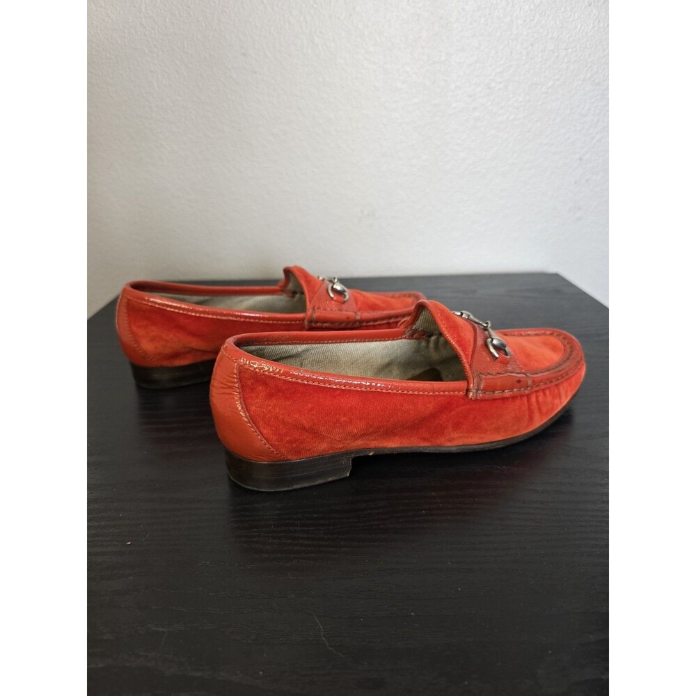 Gucci Loafer, Vintage, Red, Velvet/Patent, Size 35  good used condition - Picture 2 of 12